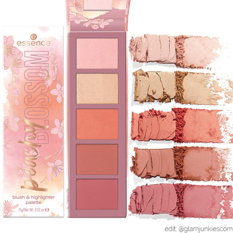 essence cosmetics peachy BLOSSOM blush & highlighter palette ⋆