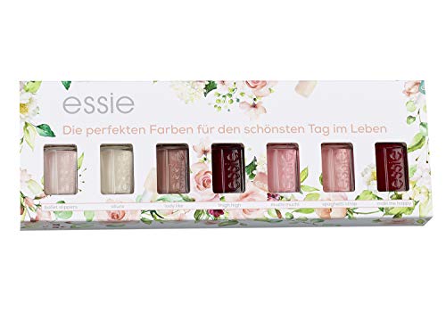 Essie Nagellack-Geschenkset "Die perfekten Farben", ballet slippers + allure + lady like + thigh high + muchi muchi + spaghetti strap + maki me happy, 7x 13,5ml