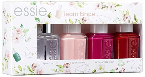 Essie Nagellack-Geschenkset "Team Bride", speed setter + sugar daddy + bachelorette + aperitif, 4x 13,5 ml