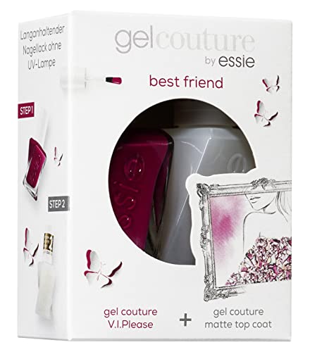 essie Nagellack gel couture Routine Geschenkset best friend (Nr. 40 fairy tailor​, nude, 13, 5 ml + gel couture matte top coat, 13, 5 ml)