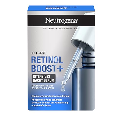 Neutrogena Retinol Boost+ Intensives Nacht Serum (30ml), hochkonzentriertes Anti-Age Gesichtsserum mit Retinol für jünger & gesund aussehende Haut