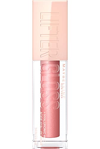 Maybelline New York Glänzender Lipgloss für voller wirkende Lippen, Feuchtigkeitsspendend, Mit Hyaluronsäure, Lifter Gloss, Farbe: Nr. 003 Moon (Rosa), 1 x 5,4 ml