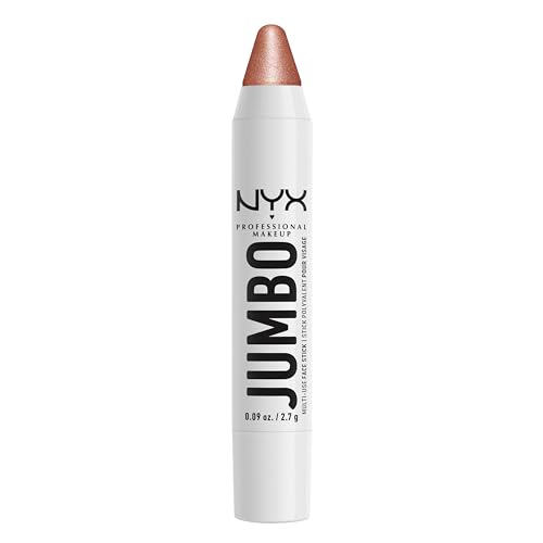 NYX Professional Makeup Schimmernder Highlighter Stift für das Gesicht, Für individuelle Looks und intensive Farbe, mit pflegenden Ölen, Jumbo Highlighting Stick, Farbe: Coconut Cake, 1 Stück