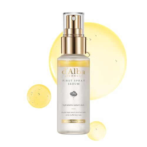 d'alba Italian weiß Trüffel First Spray Serum Sprühen Serum, Feuchtigkeitsspendendes -GesichtsSprühen, Tensidfreies, Sprühen für Strahlende Haut, Hautberuhigendes, Vegan, Koreanische Hautpflege (50ml)
