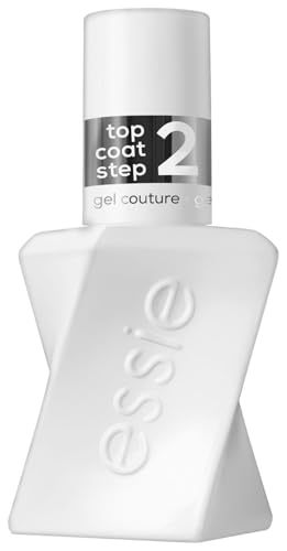 essie langanhaltender Nagellack Top Coat mit glänzendem Finish, Maniküre ohne UV-Licht, gel by essie, Farbe: Nr. 00 top coat, Transparent, 1 x 13,5 ml