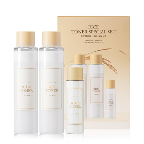 I'm From Rice Toner Special Set 11.20 Fl Oz, Limited Edition, Hydrating for Dry Skin, Vegan, Alcohol Free, Fragrance Free, Peta Approved, K Beauty Toner