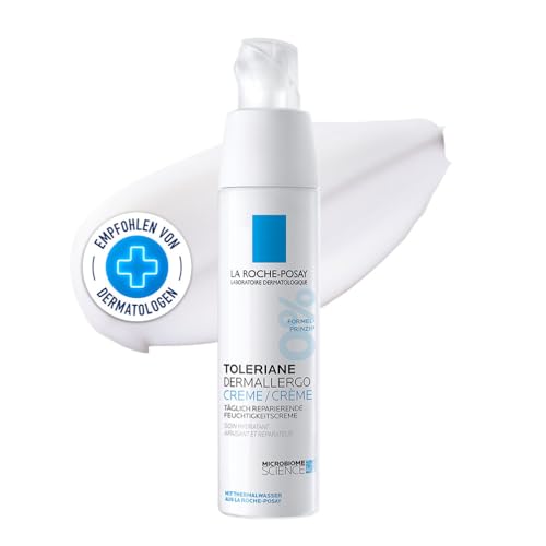 La Roche Posay Gesichtscreme, Für zu Allergien neigende Haut, Reduziert Rötungen, Mit Sphingobioma und Neurosensine, Ohne Duftstoffe und Alkohol, Dermallergo Creme, Toleriane, 40 ml