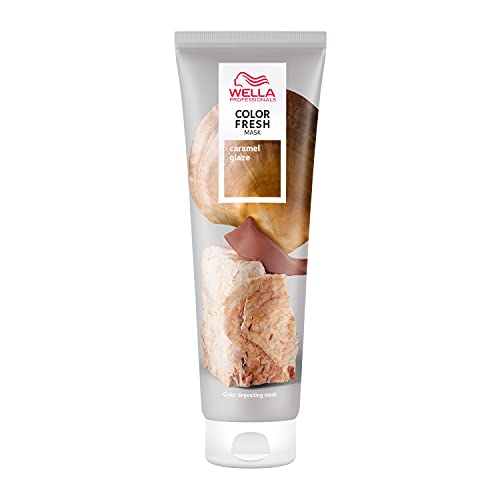 Wella Professionals Color Fresh Mask Caramel Glaze – Haarkur zum Beleben und Verändern der Haarfarbe – pflegende Tönung mit Avocadoöl – für mittelblondes bis braunes Haar – 150 ml