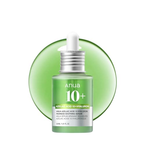 Anua Azelaic Acid 10 Hyaluron Redness Soothing Serum, Gesichtsserum für unreine & empfindliche Haut, Leichte & hydratisierende Hautpflege bei Unreinheiten, Hyaluronserum, Korean Skincare, 30ml