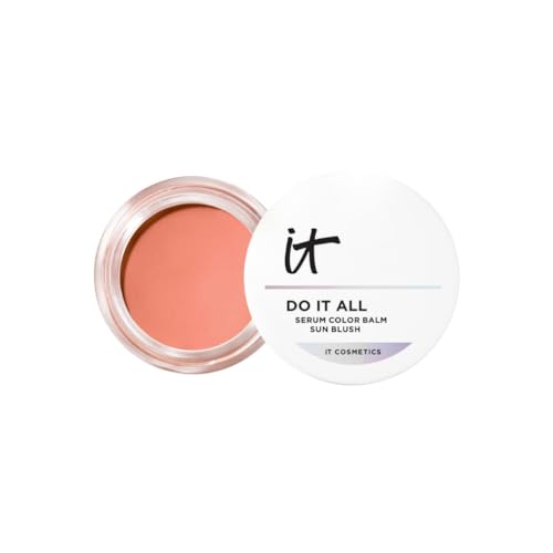 IT Cosmetics Do It All Serum Color Balm, 18 g, Fair Light, Cream Blush & Bronzer, Sonnengebräunte Farbe und Glow in einem, Hautglättend & aufpolsternd, Für alle Hauttypen, Farbton Sunlit 10