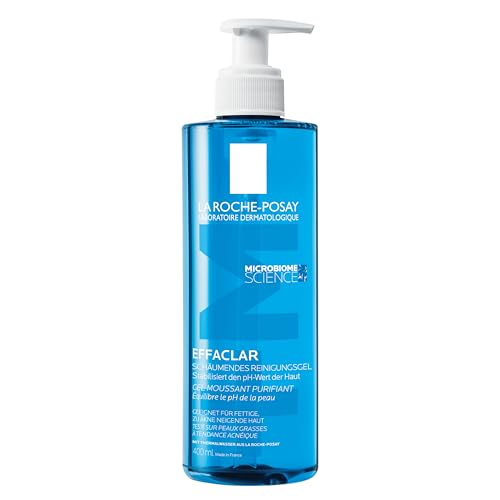 La Roche Posay Effaclar Schäumendes Reinigungsgel für zu Akne neigende, fettige Haut, Reinigt und beruhigt, Mit Phylobioma und Zink, 400 ml
