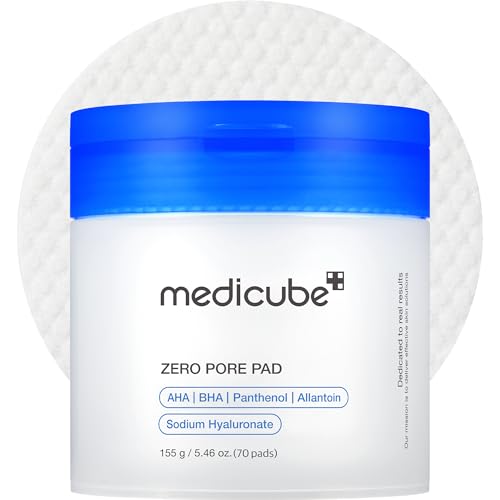 medicube Zero Pore Pad 2.0 | Doppelseitige Toner-Pads mit 4,5% AHA & 0,45% BHA | Für Porenverfeinerung und ein glattes Hautbild | Ideal für alle Hauttypen | Korean Skin Care, 70 Pads (1 Pack)