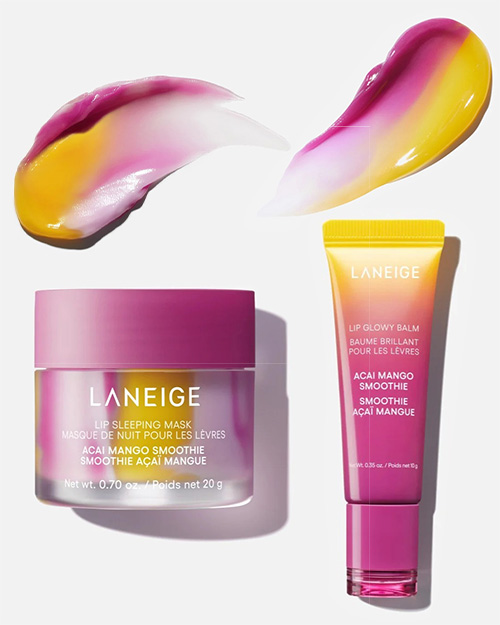 Laneige Acai Mango Smoothie Lip Sleeping Mask & Lip Glowy Balm