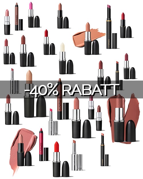 – 40% Rabatt auf ausgewählte MAC Cosmetics Lippenstifte